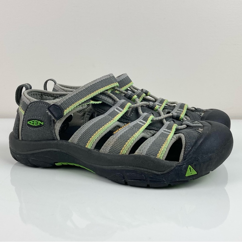 Keen Kids Newport H2 Gray & Green Waterproof Sport Hiking Sandals Size 4.0
